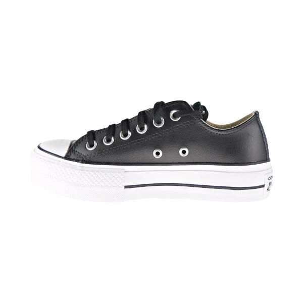 Converse Chuck Taylor All Star Platform Leather Low Top Women's Shoes Black 561681c- - 4