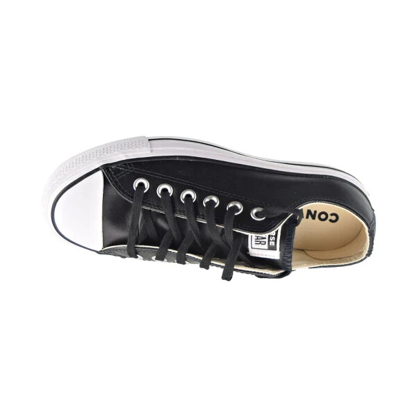 Converse Chuck Taylor All Star Platform Leather Low Top Women's Shoes Black 561681c - 5
