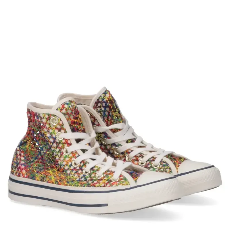 Converse Chuck Taylor All Star Women's Multicolor Canvas Knit Sneakers 8 - 3