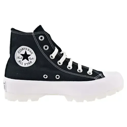 Converse Women's Hi-Top Trainers SneakerBlack White Black7.5- - 1