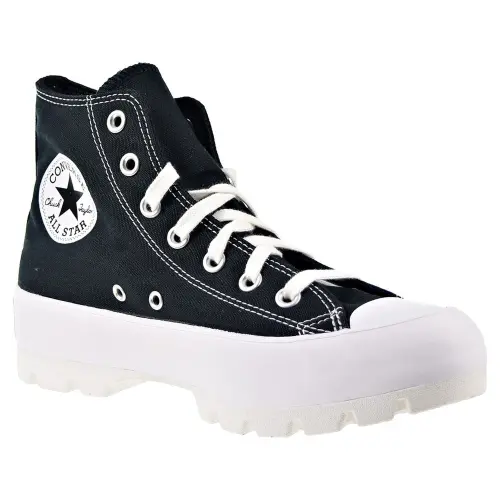 Converse Women's Hi-Top Trainers Sneaker, Black White Black, 7.5- - 4