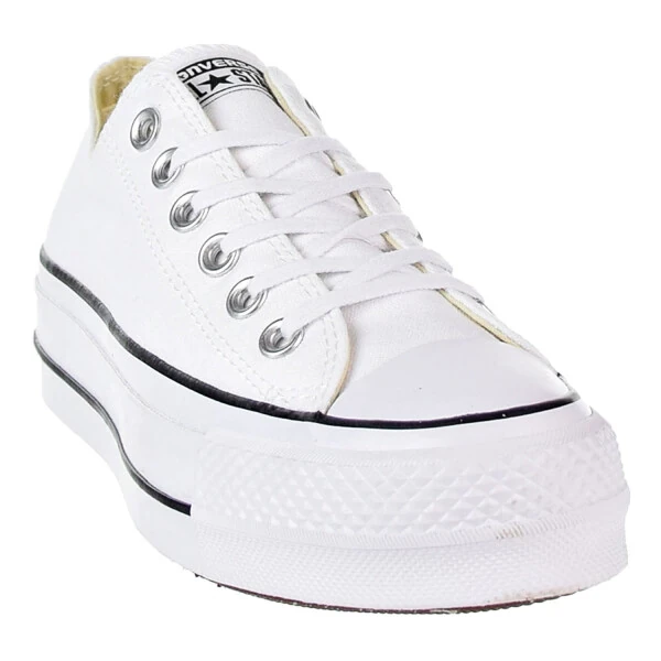 Converse Women's Chuck Taylor All Star Lift Sneakers, White/Black/White, 5 Medium US - 1