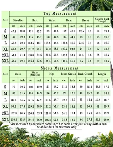 COOFANDY erkaklar Gavayi mos keladigan to'plam yozgi plyaj 2 qismli kiyim-kechaklar gul tugmachali ko'ylaklar va shortilar ta'til kiyimlari - 6