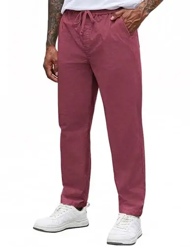 COOFANDY Erkaklar Kundalik Shimlar Elastik Bel Ip Chino Shimlar Paxta Twill Shimlar cho'ntaklar bilan 