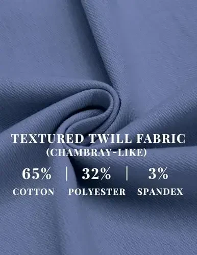 COOFANDY Erkaklar kundalik shimlar elastik belbog'li Chino shimlar paxta twill shimlar cho'ntaklar bilan - 2