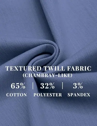 COOFANDY Erkaklar kundalik shimlar elastik belbog'li Chino shimlar paxta twill shimlar cho'ntaklar bilan - 2