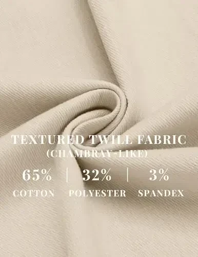 COOFANDY Erkaklar kundalik shimlar Elastik belbog'li Chino shimlar Paxta Twill shimlar cho'ntaklar bilan - COOFANDY (1)