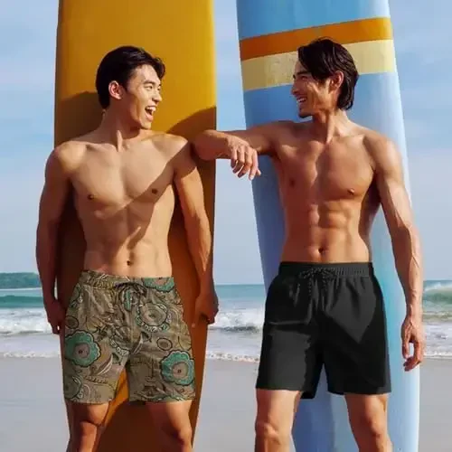 COOFANDY erkaklar suzish shimi kompressiya astarli 2 si 1 da suzish kiyimi tez quriydigan taxta shorti - 2