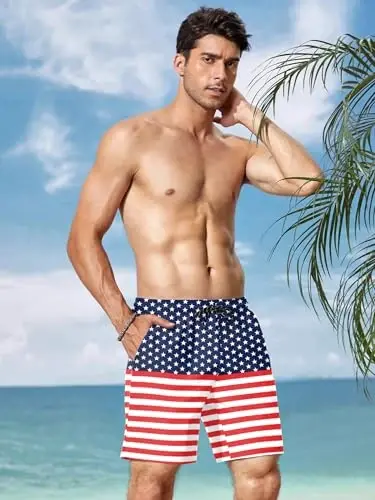 COOFANDY Men Swim Trunk with Compression Liner 2 in 1 Swimwear Bathing Suit Quick Dry Board Short - 3