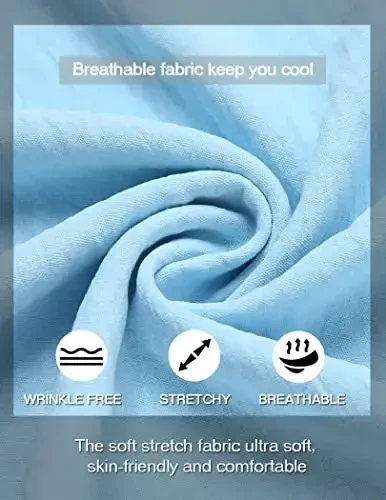 COOFANDY Erkaklar kundalik Henley ko'ylagi Band yoqali qisqa yengli ko'ylak Yozgi plyaj hippi futbolka - 4