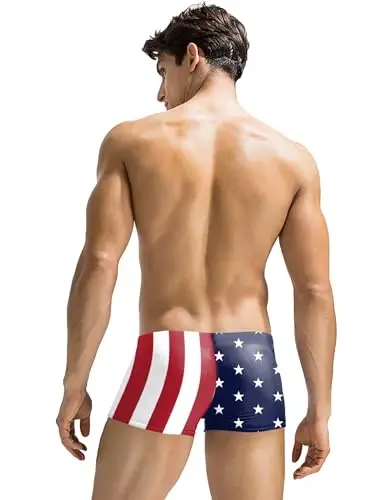 COOFANDY Erkaklar uchun suzish kiyimlari Seksual suzish brifinglari Kvadrat oyoqli suzish kiyimlari Cho'ntakli cho'milish kostyumi S-XXL - 3