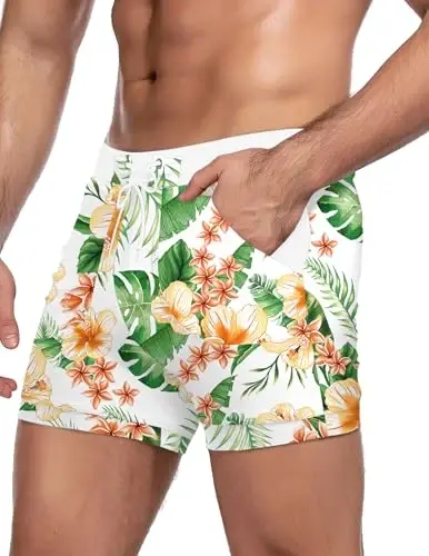 COOFANDY Erkaklar uchun suzish kiyimlari Seksual suzish kiyimlari Kvadrat oyoqli suzish kiyimlari Cho'ntakli suzish uchun qisqa cho'milish kiyimlari S-XXL - 4