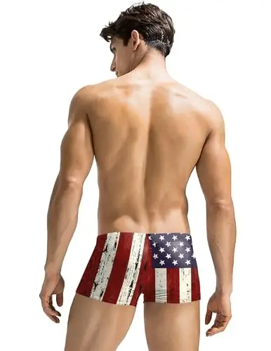 COOFANDY Erkaklar uchun suzish kiyimlari Sexy Swim Brief To'rtburchak oyoqli suzish kiyimlari cho'ntakli suzish uchun qisqa cho'milish kiyimi S-XXL - 3