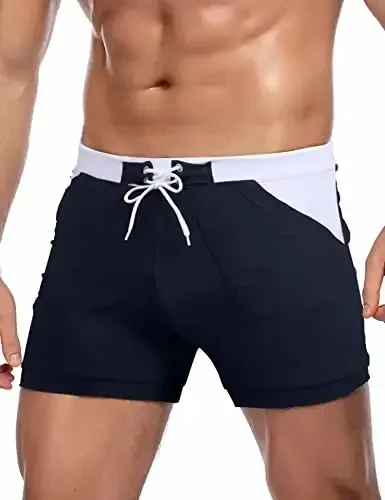 COOFANDY erkaklar uchun suzish kostyumi Camo Quick Dry erkaklar suzish shortiklari cho'ntakli trunklar 