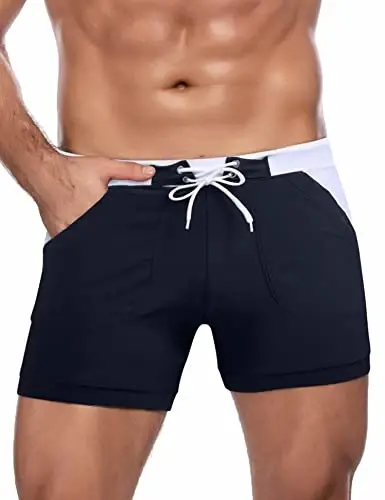 COOFANDY erkaklar uchun suzish kostyumi Camo Quick Dry erkaklar suzish shortiklari cho'ntakli trunklar - 2