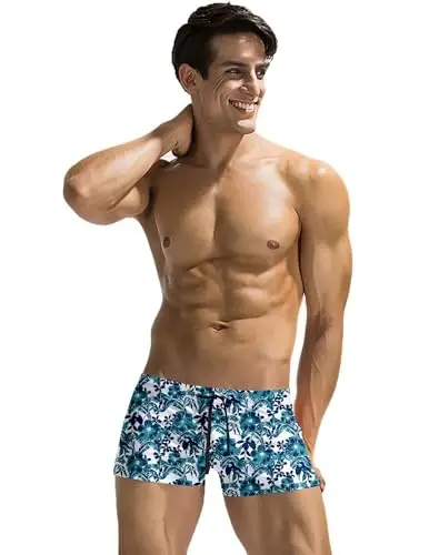 COOFANDY erkaklar uchun suzish kostyumi Camo Quick Dry erkaklar suzish shortilari cho'ntakli trunklar - 2