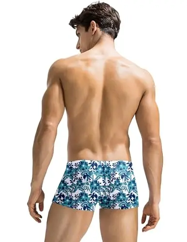 COOFANDY erkaklar uchun suzish kostyumi Camo Quick Dry erkaklar suzish shortilari cho'ntakli trunklar - 4