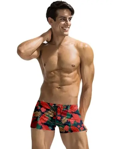 COOFANDY Erkaklar uchun suzish kostyumi Camo tez quriydigan erkaklar suzish shortlari cho'ntaklari bilan 