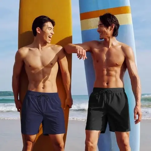 COOFANDY Men Swim Trunk with Compression Liner 2 in 1 Swimwear Bathing Suit Quick Dry Board Short - 3