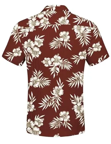 COOFANDY Men's Casual Button Down Shirts Short Sleeve Textured Summer Beach Shirt with Pocket - 6