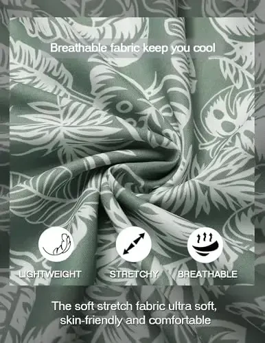 COOFANDY Men's Casual Henley Shirt Band Collar Short Sleeve Shirt Summer Beach Hippie T-Shirt - 4