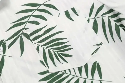 COOFANDY Men's Casual Button Down Shirts Short Sleeve Textured Summer Beach Shirt with Pocket - 6