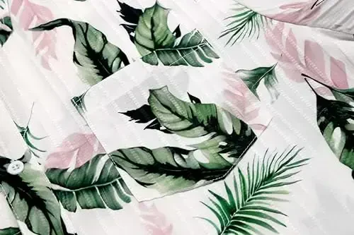 COOFANDY Mens Beach Shirt Short Sleeve Button Down Shirts Casual Cuban Collared Summer Vacation Tropical Shirts - 6