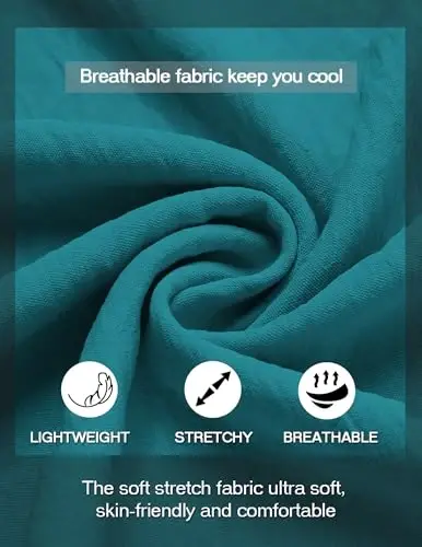 COOFANDY Men's Casual Henley Shirt Band Collar Short Sleeve Shirt Summer Beach Hippie T-Shirt - 4