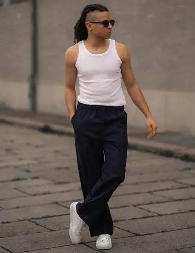 COOFANDY Mens Casual Linen Pants Elastic Waist Linen Pants Drawstring Summer Beach Yoga Linen Trouser - 3