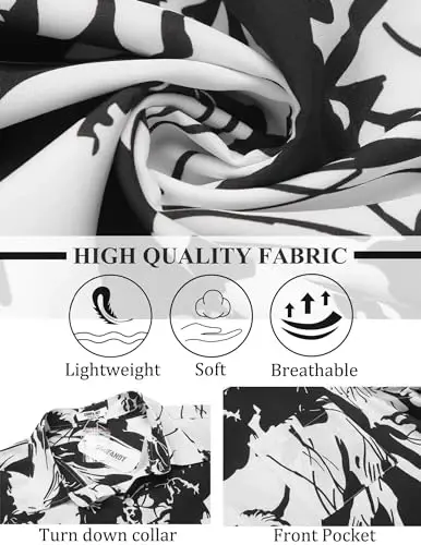 COOFANDY Mens Hawaiian Shirt Short Sleeve Button Down Shirts Tropical Summer Beach Shirts Casual Floral Aloha Shirts - 5