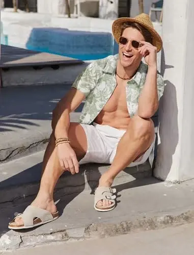 COOFANDY Mens Hawaiian Shirts Short Sleeve Button Down Aloha Shirt Casual Beach Clothes - 4