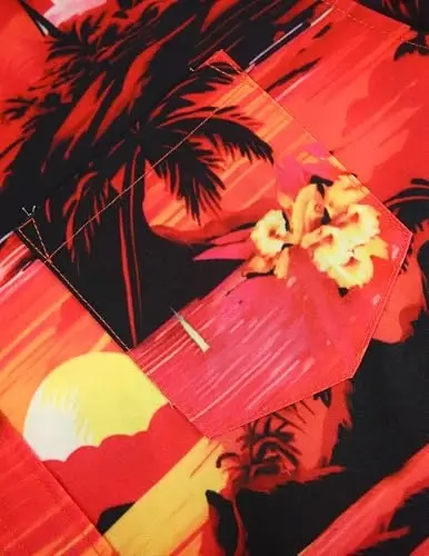 COOFANDY Mens Hawaiian Shirts Short Sleeve Casual Button Down Tropical Beach Shirt - 5