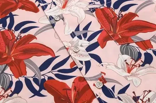 COOFANDY Mens Hawaiian Shirts Short Sleeve Casual Button Down Tropical Beach Shirt - 5