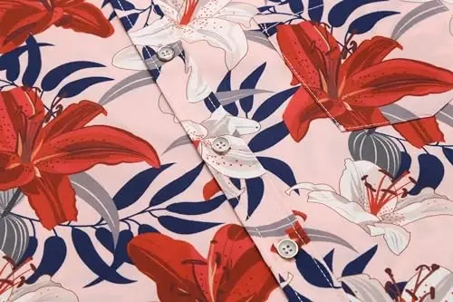 COOFANDY Mens Hawaiian Shirts Short Sleeve Casual Button Down Tropical Beach Shirt - 5