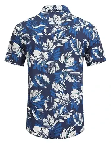 COOFANDY Mens Hawaiian Shirts Short Sleeve Casual Button Down Tropical Beach Shirt - 6