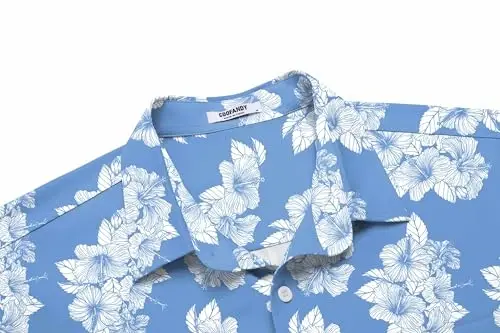 COOFANDY Mens Hawaiian Tropical Shirt Short Sleeve Casual Button Down Floral Summer Beach Shirts with Pocket - COOFANDY (1)