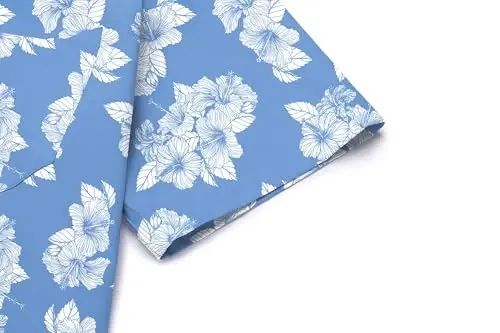 COOFANDY Mens Hawaiian Tropical Shirt Short Sleeve Casual Button Down Floral Summer Beach Shirts with Pocket - 5