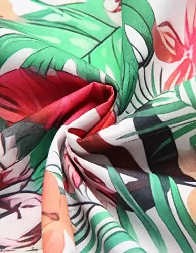 COOFANDY Mens Hawaiian Tropical Shirt Short Sleeve Casual Button Down Floral Summer Beach Shirts with Pocket - 4