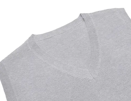 COOFANDY Men's Sweater Vest V Neck Sleeveless Sweater Slim Fit Casual Knitted Vest Sweaters - 5