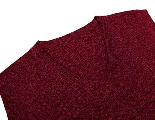 COOFANDY Men's Sweater Vest V Neck Sleeveless Sweater Slim Fit Casual Knitted Pullover Sweater - 5