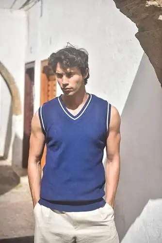 COOFANDY Men's Sweater Vest V Neck Sleeveless Sweater Slim Fit Casual Knitted Pullover Sweater - 4