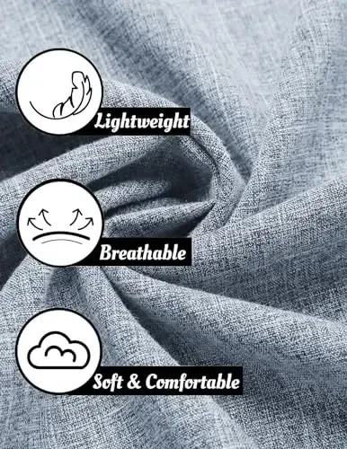 COOFANDY Mens Linen Shirt Casual Short Sleeve Button Down Shirts Summer Beach Vacation Tops - 5