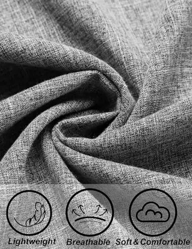 COOFANDY Mens Linen Shirt Casual Short Sleeve Button Down Shirts Summer Beach Vacation Tops - 5