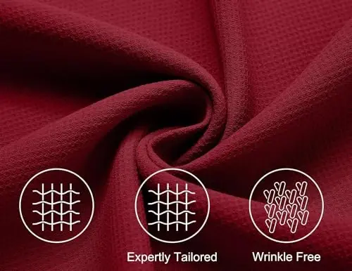 COOFANDY Mens Short Sleeve Button Down Shirts Waffle Shirt Casual Beach Summer Shirts Wrinkle Free Vacation Shirts - 5