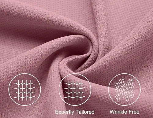 COOFANDY Mens Short Sleeve Button Down Shirts Waffle Shirt Casual Beach Summer Shirts Wrinkle Free Vacation Shirts - 5