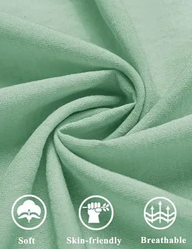 COOFANDY Men's Casual Button Down Shirts Short Sleeve Summer Cuban Vacation Beach Shirts - 5