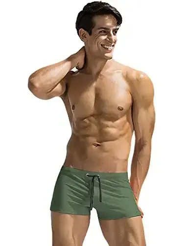 COOFANDY Men's Swimsuit Camo Quick Dry Mens Swimming Shorts Trunks with Pockets - COOFANDY