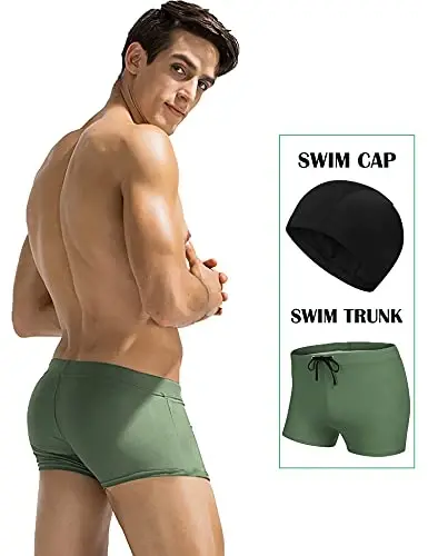 COOFANDY Men's Swimsuit Camo Quick Dry Mens Swimming Shorts Trunks with Pockets - 2