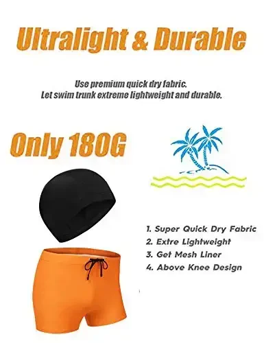 COOFANDY Men's Swimsuit Camo Quick Dry Mens Swimming Shorts Trunks with Pockets - 5