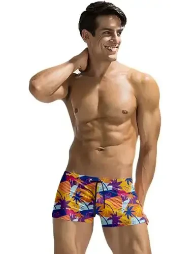 COOFANDY Men's Swimsuit Camo Quick Dry Mens Swimming Shorts Trunks with Pockets - COOFANDY